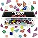 Mosaic Joy 230 Pieces/1 Pound Assorted Colors Genuine Mosaic Tiles Glitter Crystal Mosaic for Home Decoration Crafts Supply 10 Colors Assorted, Triangle, Rohmbus Mixed