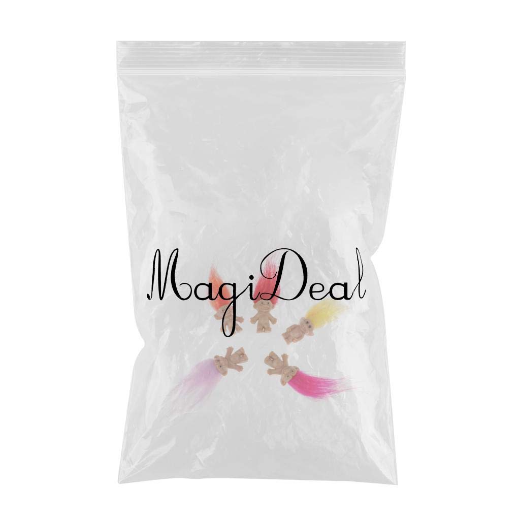 CLUB BOLLYWOOD Chromatic 5 Pieces Lucky Troll Doll Dams Doll Mini Action Figures Toy for Cake Toppers/Dollhouse Decor | Modern (1975-Now) | Dolls & Bears