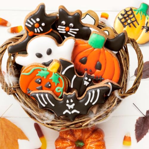 Halloween Cookie Cutters Set - 12 Pieces Stainless Steel Halloween Cookie Cutters Shape,Pumpkin, Ghost, Bat and Cat Cookie Cutter Shapes for Halloween Food Party Decorations - Thumbnail 7