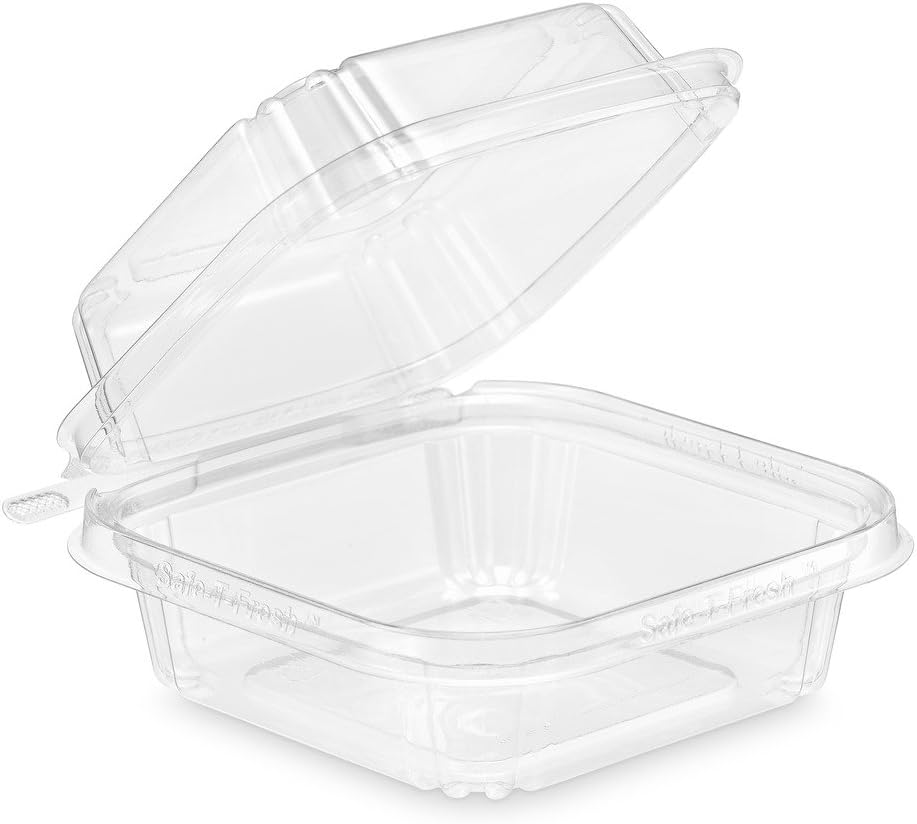 272 Pack,Grab and Go Square Food Container, Clear Plastic
