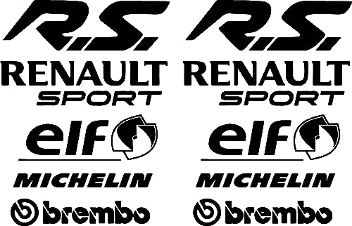 Stickers autocollants Sponsors Renaul Sport Clio Megane RS Twingo ref: r12 (Blanc)