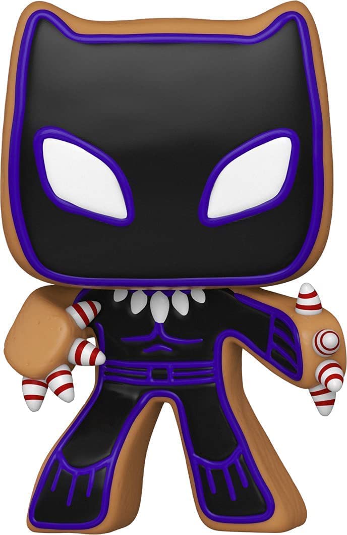 Funko Pop! Marvel: Gingerbread Black Panther Bundled with EcoTEK Pop Protector