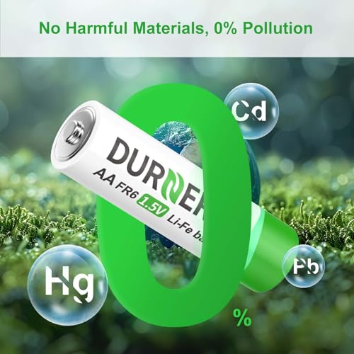 image for DURNERGY AA Lithium Battery 16 Pack 3400mAh Compatible with Blink Came