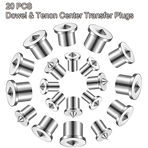 Dowel And Tenon Center Transfer Plugs Doweling Centering Pins Transfer Plugs Drill Hole Tool For Woodworking Tool Accessories (20 Pieces,1/4 5/16 3/8 1/2 Inch) #TOP2