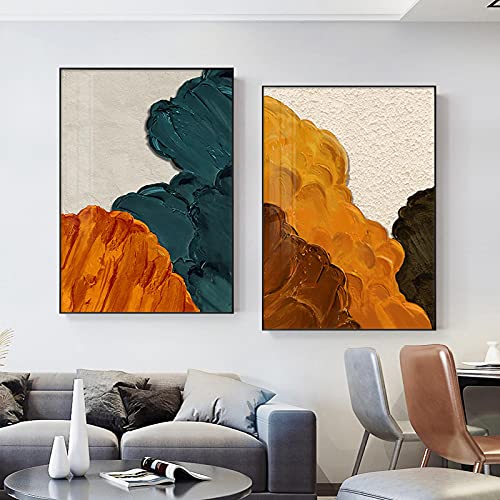 Toile abstraite colorée scandinave 70x100cm art mural nordique moderne pour salon sans cadre