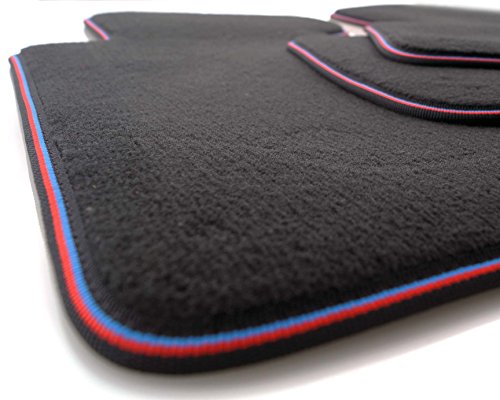 kh Teile Fußmatten passen bei E46 3er Velours Automatten Premium M3 Edition Matten 4-teilig Schwarz