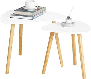SoBuy FBT74-W Nesting Tables, Set of 2