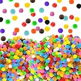 Pompons zum Basteln, verschiedene Farben, flauschige Pompons für handgefertigte Puppen, Kinderprojekte, Bastelarbeiten und es kann verschiedene Arten von Dekorationen passen