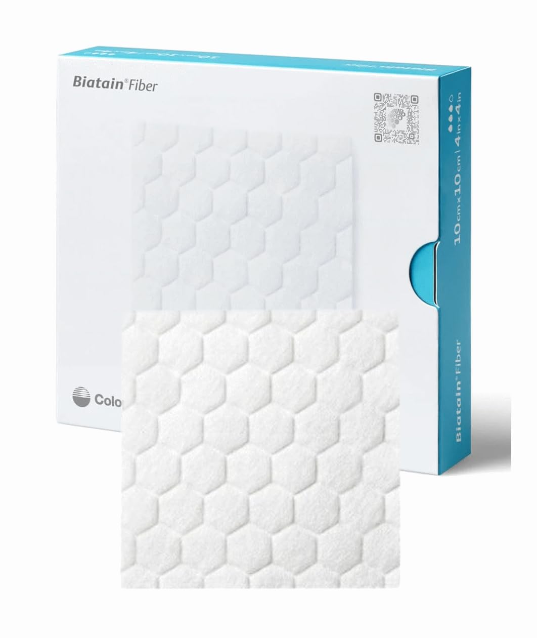 Fiber, Medicazione in Fibre Gelificanti per Ferite con Essudato da Moderato ad Elevato, anche Cavitarie, Misura 10X10 Centimetri, 10 Pezzi