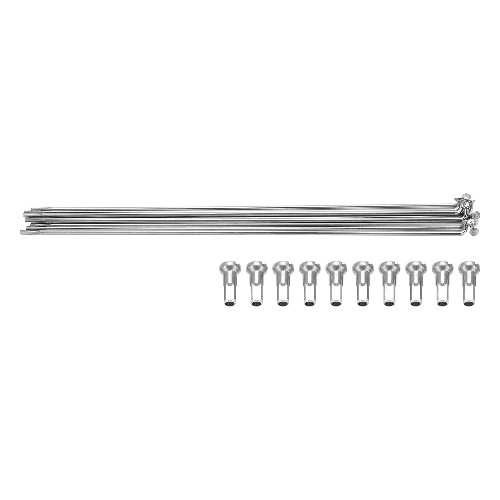 Zestaw Szprych Rowerowych, 143mm/168mm/193mm Szprychy Rowerowe 14G J Bend Szprychy Rowerowe z Sutkami do Rowerów Szosowych Mountain Downhill Bike Repair Parts