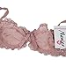 Nanier Women's Thin Transparent Lace Bra Set Dark Apricot 38C