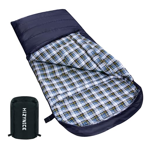 HiZYNICE Adult Sleeping Bag XL XXL Cold Weather Navy
