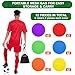 TuXHui 4 Inch Poly Spot Markers for Gym Floor, Non-Slip Rubber Floor Dots Flat Cones, 12Pcs Agility Markers for Soccer, Basketball, PE Training, Dance & Classroom Activities