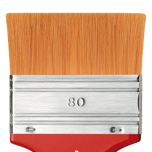 Image of da Vinci Watercolor Series 5080 CosmoTop Spin Paint Brush, Wash Synthetic with Red Handle, Size 80 (5080-80)