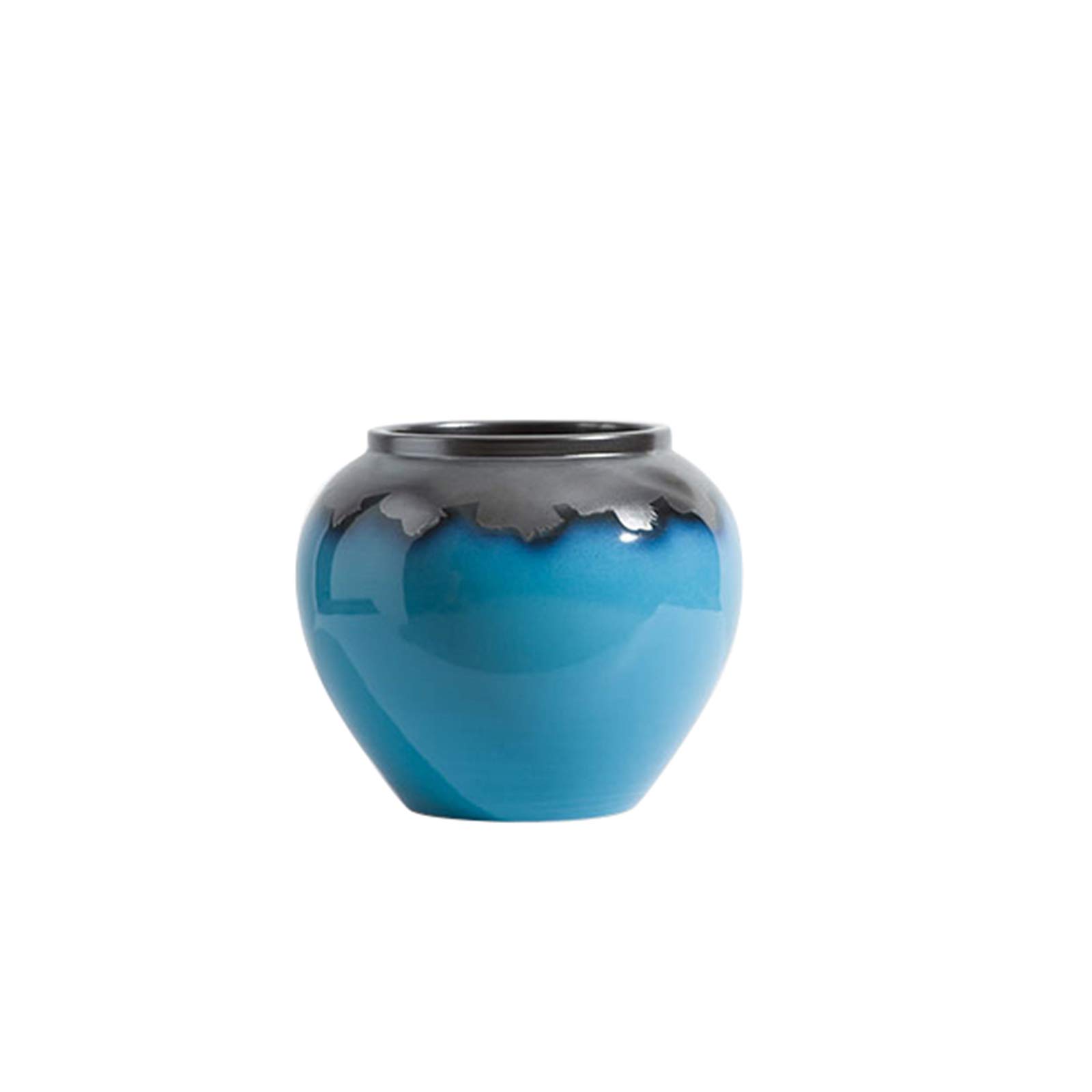 asdchZen Indoor Gardening Hotel Villa Vase Decoration Floor-Standing Large Decorative Vase Home Decoration Ceramic Vase,28 * 25CM