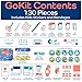 KeepGoing Travel First Aid Kit for Kids – 130 Pc. for Car, Home, Purse, Diaper Bag & Backpack with Latex-Free Bandages - Mini First Aid Kit Travel Size TSA-Approved