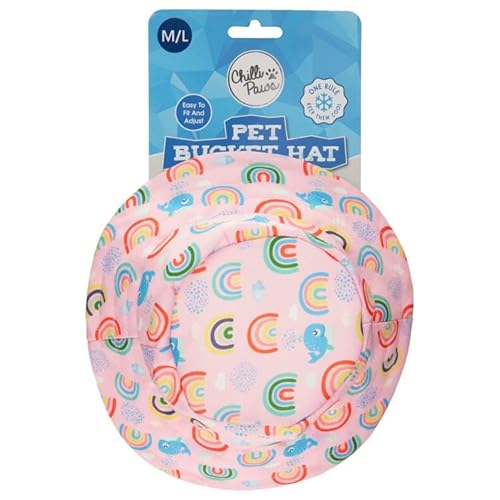 Chili Paws Pet Bucket Hat Medium-Large - Pink - Keep Your Furry Friend Looking Fashionable With This Adorable Chili Paws Pet Bucket Hat.