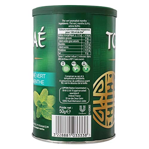Lipton - Thé Vert Menthe Tchaé 50G - Lot De 5 - Livraison Rapide en France - Prix Par Lot