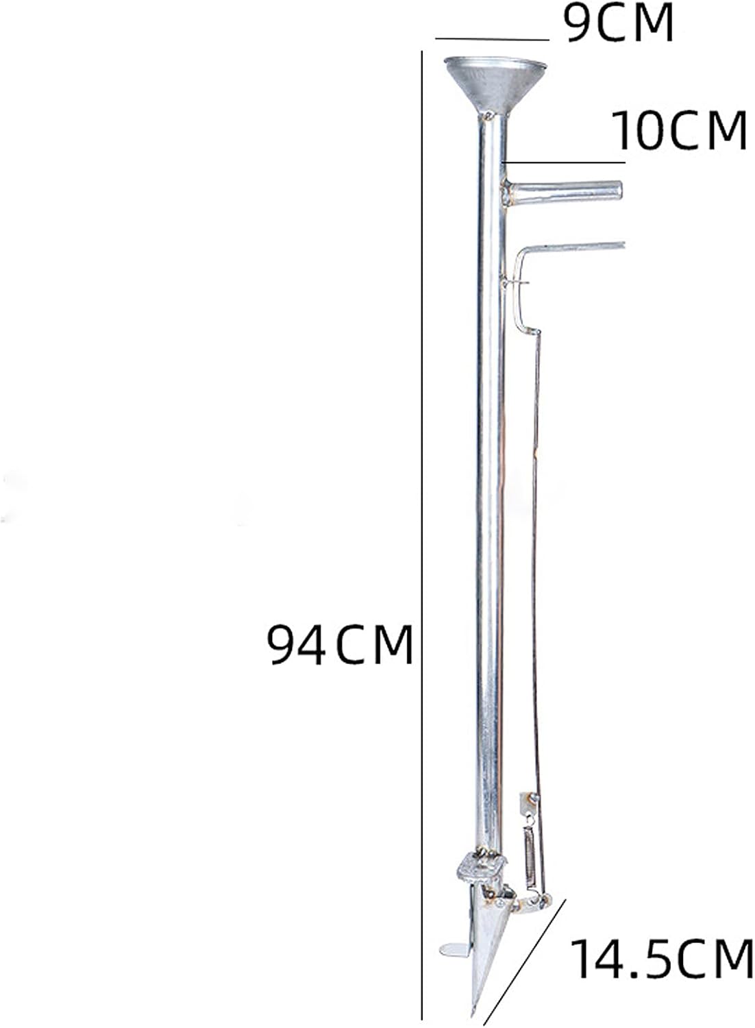 Manual Metal Planters Garden Seeder Bulb Transplanter ToolSeed Spreader Sowing Seed Dispenser Easy to Operate for Beans Peanut Length Transplanting 1 PCS