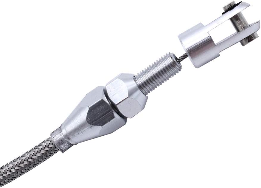 36" LS Engine Throttle Cable Stainless Steel Braided Throttle Gas Cable Compatible with 1997-2007 Chevrolet/Chevy LS1 Engine 4.8L 5.3L 5.7L 6.0L