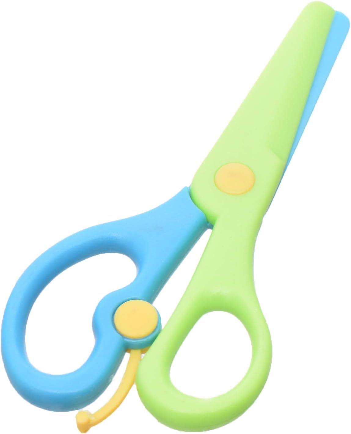 Kids Safety Scissors, Plastic Handle, Blue and Green, Round Tip