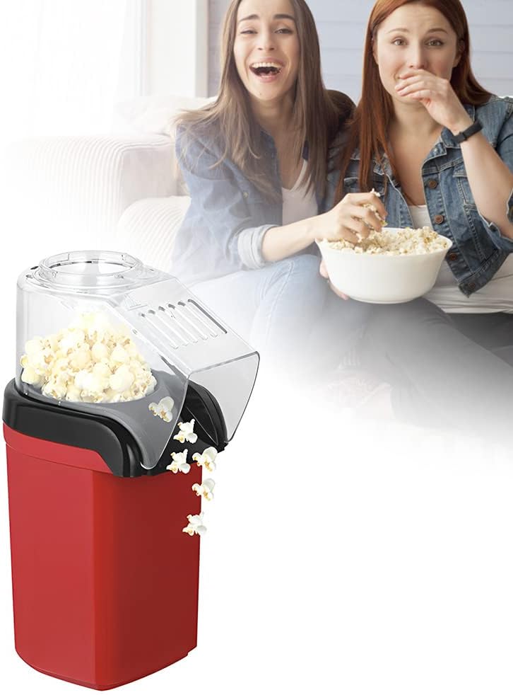 Hot Air Popcorn Popper Maker with Measuring Cup to Portion Popping Corn Kernels, DIY Flavor Oil-Free Healthy for Home Movie Party