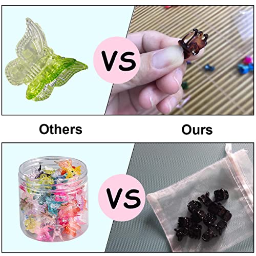 50 Pinzas Mariposa para Cabello Colores Candy miniatura 7