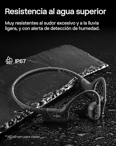 SHOKZ OpenRun Mini Auriculares Conducción Ósea Bluetooth 5.1, IP67, Negro 6