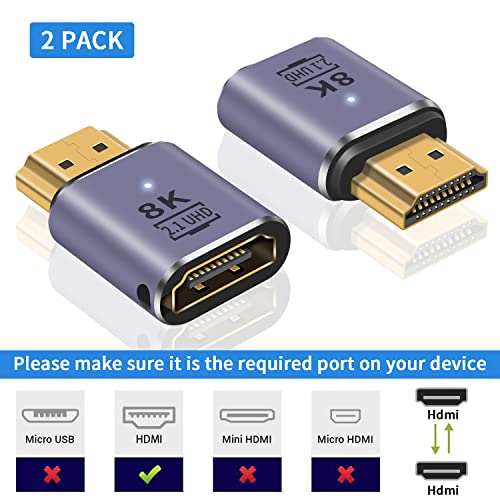 Maxhood HDMI Extender 8K, UHD 48Gbps HDMI 2.1 Male to Female Extension Adapter Extender Connector Supports 8K@60Hz, 4K@120Hz - Image 3