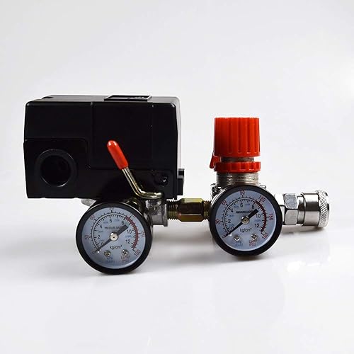 Miniatura 7 de Regulador de presión de aire Regulador de presión del compresor de aire con dial, medidor de aire 0-175 PSI es adecuado para piezas de repuesto del