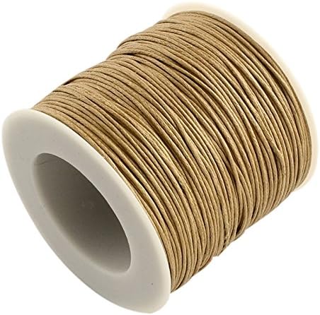 UR URLIFEHALL 100 Yards/90m x 1mm White Waxed Cotton Cord Macrame Waxed Beading Thread String for Bracelet Necklace Jewellery Beading Crafting