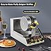 Dyna-Living Belgian Waffle Maker Commercial Intelligent Round Waffle Maker Rotating 180° Nonstick Flip Waffle Iron Machine Professional Commercial Waffle Maker for Restaurant 110V 1200W