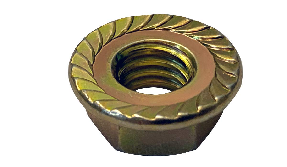 Small Parts 62NR8 5/8"-11 Serrated Flange Hex Lock Nuts Grade 8 Zinc Yellow (Pack of 5)
