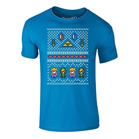 Brand88 Hyrule Christmas, Kids T-Shirt - Azure 9-11 Years Cover