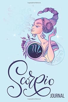 Scorpio Journal Zodiac Signs and Symbols Artwork on cover of Horoscope Gift Lined Journal Scorpio Zodiac Signs Lined Journal with Date