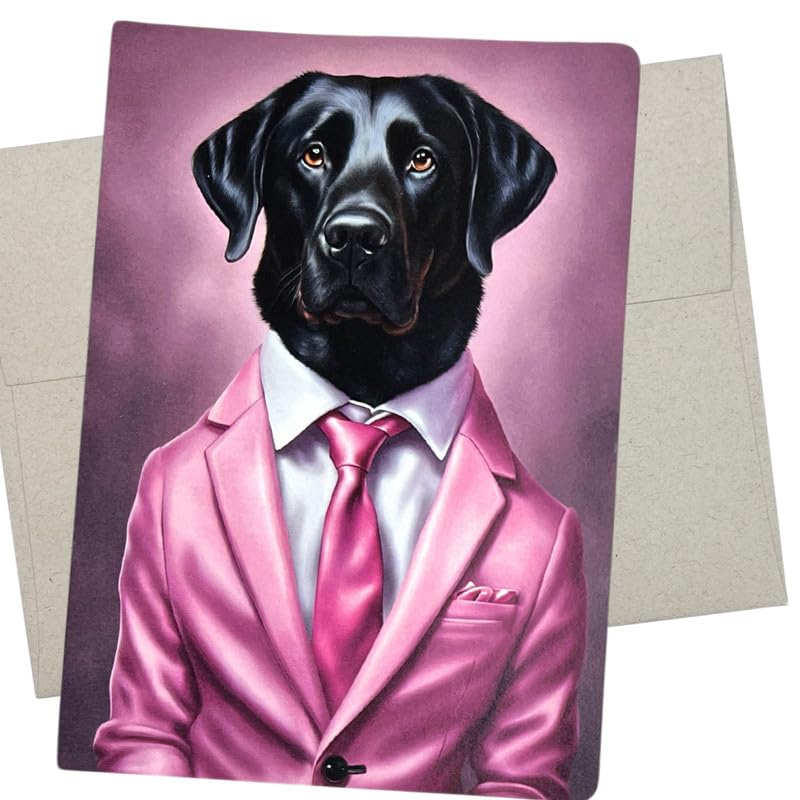 Whitman And Daughter Labrador Geburtstagskarte – 12,7 X 17,8 Cm Premium-Karte Mit Schwarzem Hund
