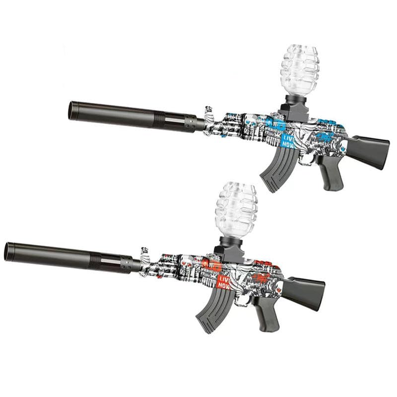 Image of Kammateswara Gel Blaster Gun Toy in Automatic Shooting Gun for Kids with Water Bullets | Rechargeable | Outdoor Action Play Shooting Toy for Boys