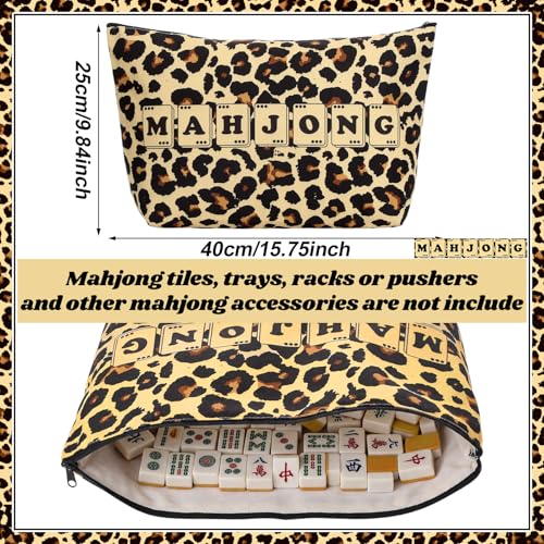 Gilprop 3 Pcs Leopard Print Empty Mahjong Bag Set miniatura 3