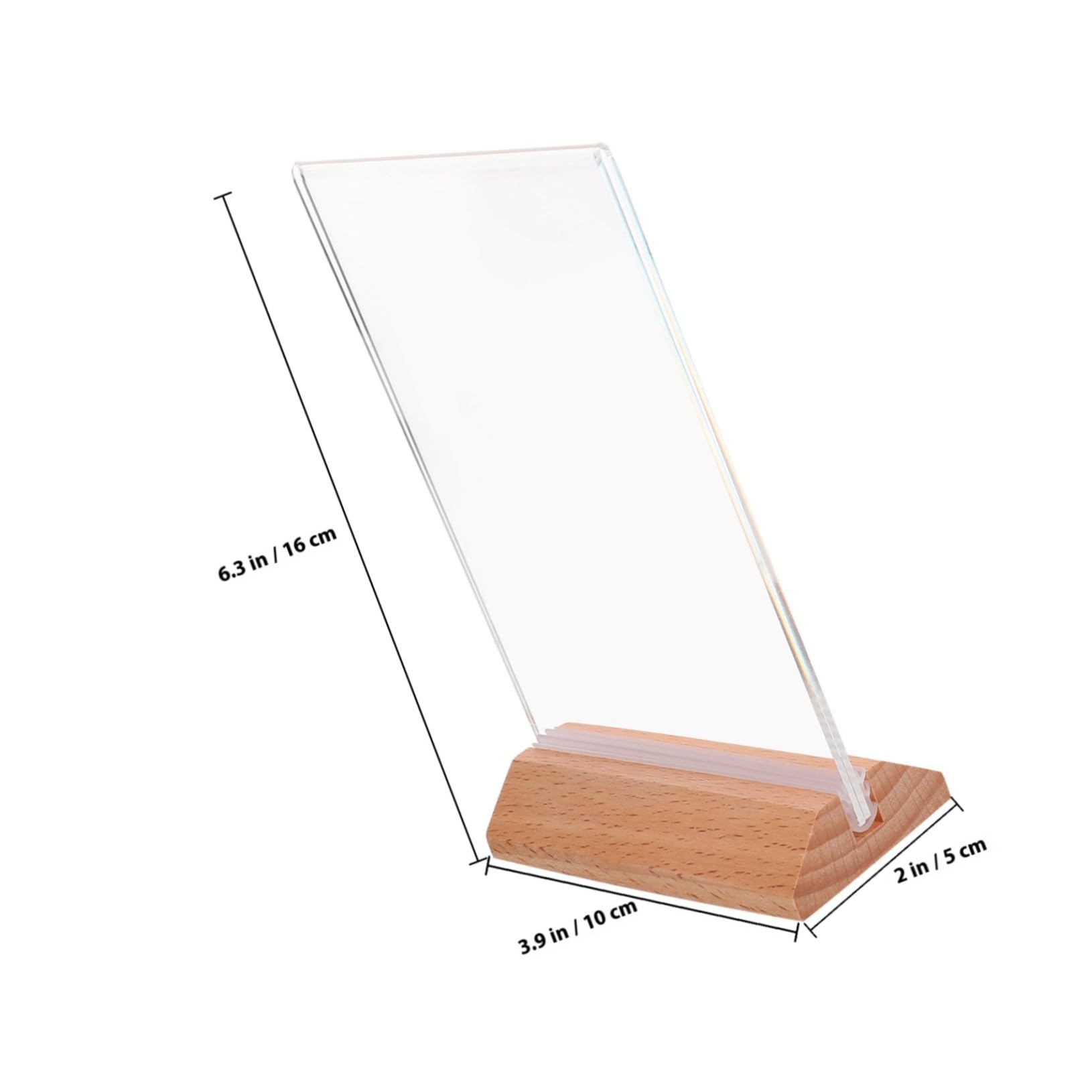 6 Piezas Tablero De Exhibición De Acrílico Transparente Soporte De Letrero De Acrílico Para Letreros De Mesa Hogar La Oficina Restaurante Para Mostrar Menús