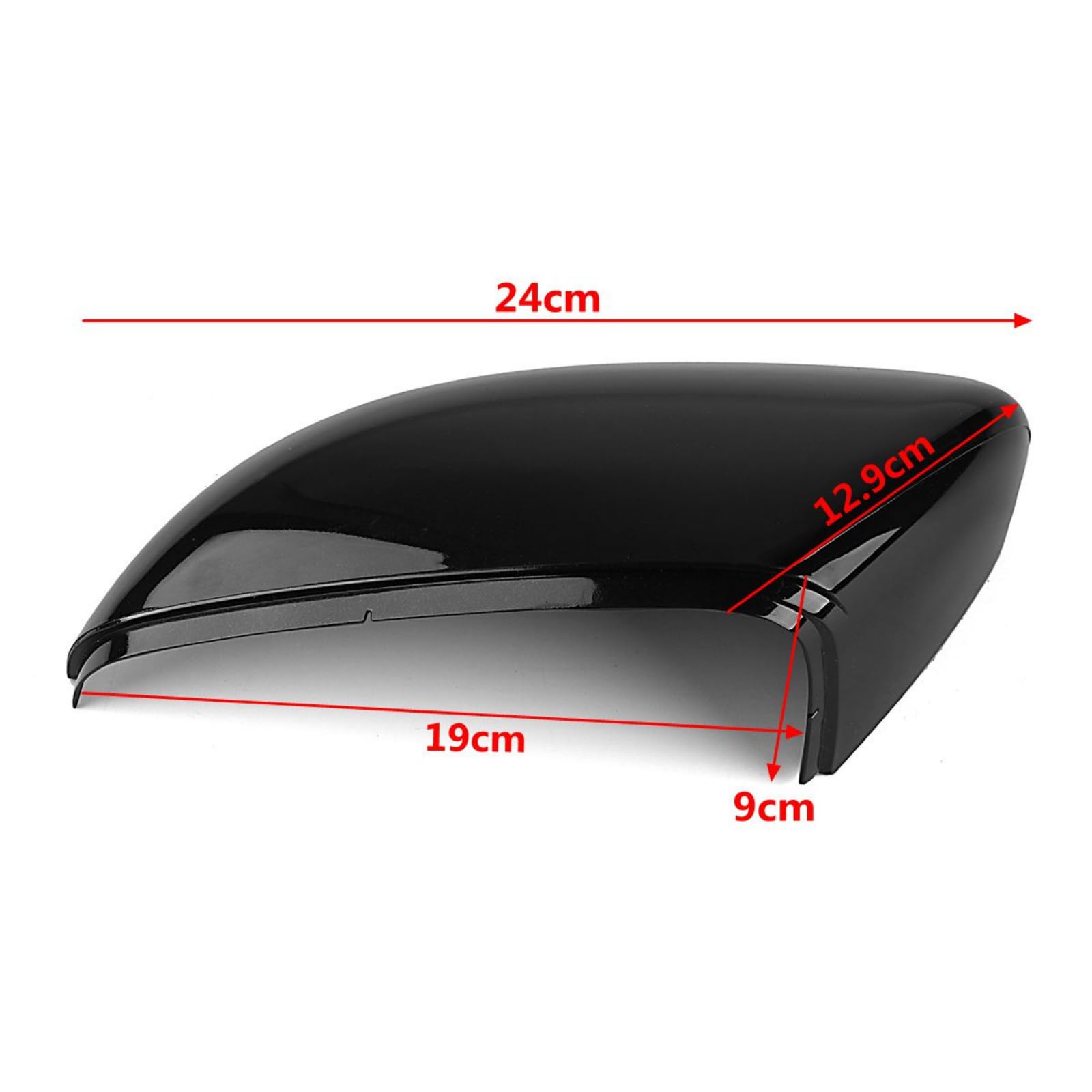 Autozubehör Spiegel Spiegelkappen Original Passend für 2013-2017 VW Golf 7 VII MK7& 7.5 Variant GTI/GTD/R Schrägheck/Touring Tuning Zubehör Aussen Accessoire - Optik Glänzend Schwarz, 1 Paar