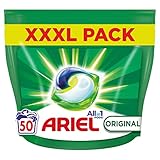 Ariel All-in-1 Pods, Lessive Liquide/Lessive En Capsules/Tablettes 50 Lavages, Original, Efficacité Exceptionnelle Contre Les Taches Même A Des Températures Plus Froides, Parfum Frais De Propreté