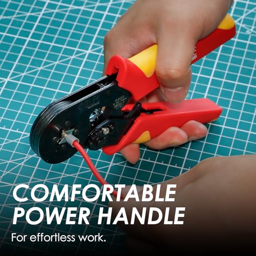 CCLIFE Crimpzangen Aderendhülsen Set Crimper Crimpwerkzeuge Aderendhülsenzange 0, 25-10 mm² (AWG 23-7), 1200 stück Aderendhülsen