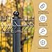 uxcell 2Pcs Metal Ball Post Cap, 0.79 x 0.79 Inch Round Fence Post Cap with Ball Top, Decorative Iron Pipe Caps for Square Posts, Handrail Guardrail, Deck Railing, Gate, Mailbox, Black