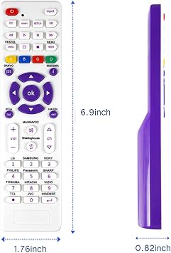 Universal TV Remote for TCL/LG/Samsung/Philips/Hisense/RCA and More Brands | Replacement For Vizio/RCA/Sanyo/JVC/Seiki/Hitachi/Magnavox/Panasonic LED LCD 3D Smart TV Remote Control