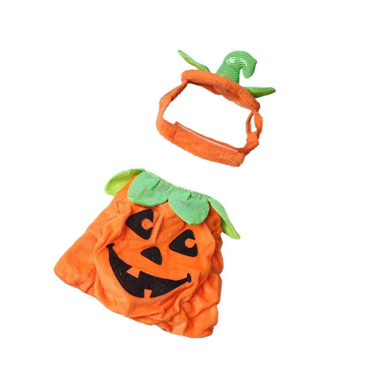 Beavorty 2 Pezzi Costumi Di Zucca Per Cani Cappotto Per Gatti Gattino Ornamento Cucciolo Di Zucca Per Animali Domestici Vestito Da Cappello Da Strega Cappello Arancione Costume Da
