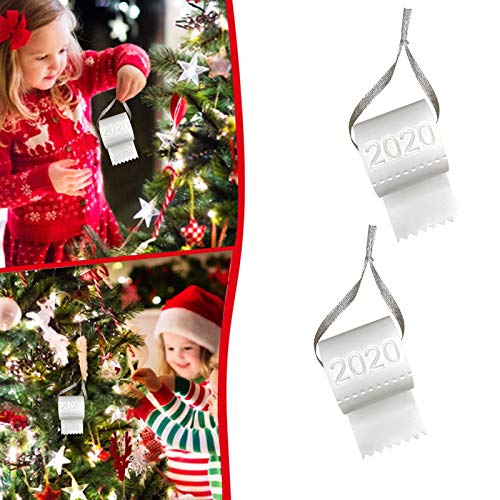 qqwe Decoración navideña de Papel higiénico novedoso 2020, Colgante Colgante de Navidad de Crisis de Papel higiénico, Regalo de decoración de árbol de Navidad de Fiesta en casa