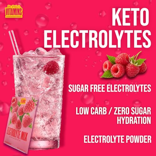 Dr. Price’s Electrolytes Hydration Powder Packets – Raspberry, 30 Packs | Sugar Free Electrolyte Drink Mix, 72+ Trace Minerals, Manganese | Keto Electrolytes, Vegan, Doctor-Formulated, Made in USA