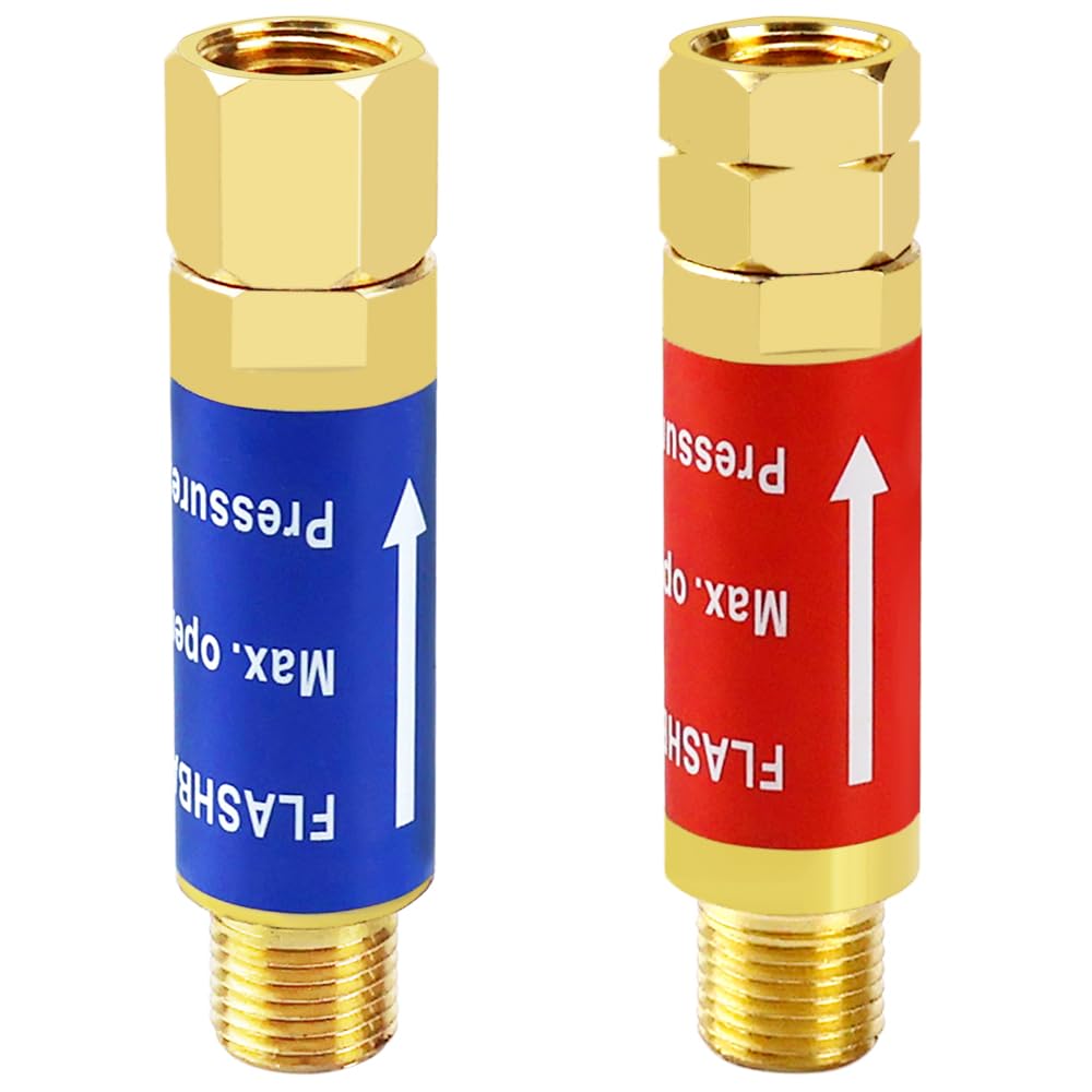 Oxygen Acetylene Flashback Arrestors Set 9/16-18 Threads for Torch