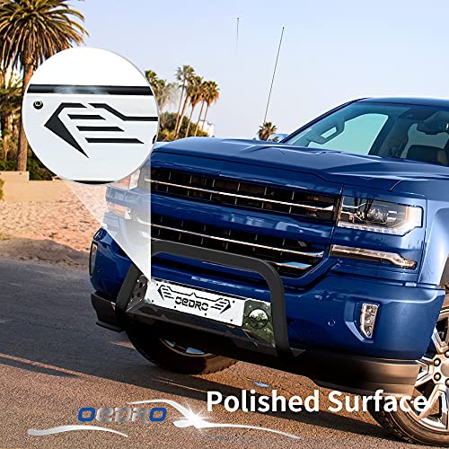Oedro Paintable Bull Bar Fits 2007-2018 Chevy Silverado/Gmc Sierra 1500 & 2019 1500 Ld & Limited, Truck Brush Guard, Front Bumper Push Bar W/Grille Skid Plate Light Mount #TOP3