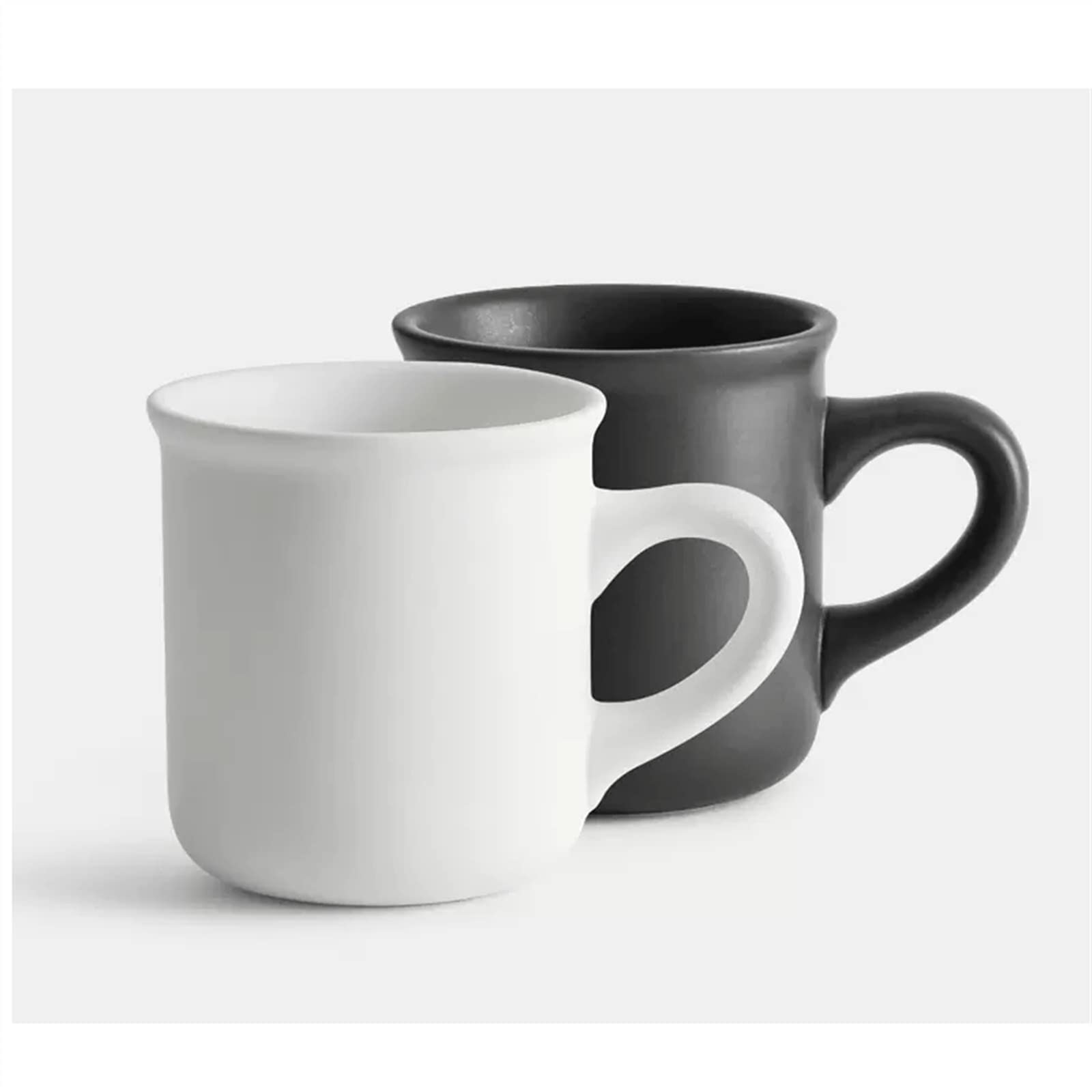 Maison Tasse à café en céramique 300ML tasse eau Simple bureau thé exquise Décoration(Blanc)